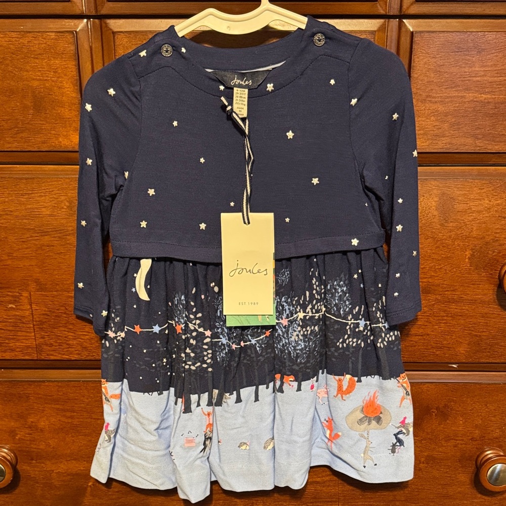 Joules Midnight Blue Starry Dress